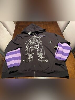 Hot Topic NWT Murder Drones Uzi Glow in Dark Zip Hoodie 5XL Punk Comic-Con